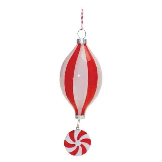 Glass Peppermint Drop Ornament Set {5}