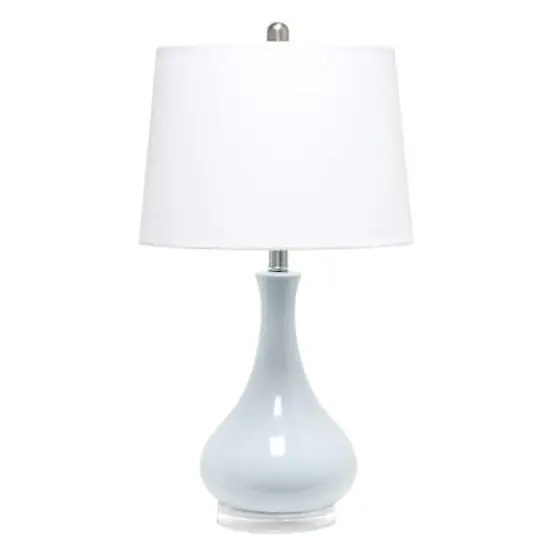 Lalia Home 26" Droplet Table Lamp with Fabric Shade Light Blue {1}