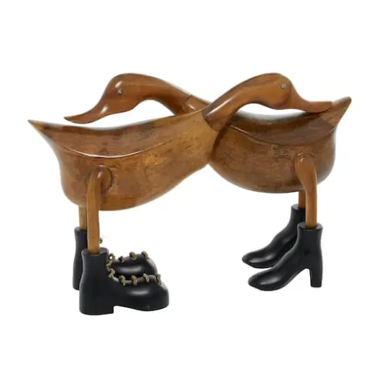 Brown Wood Farmhouse Sculpture, Duck 11" x 16" x 6" {1}