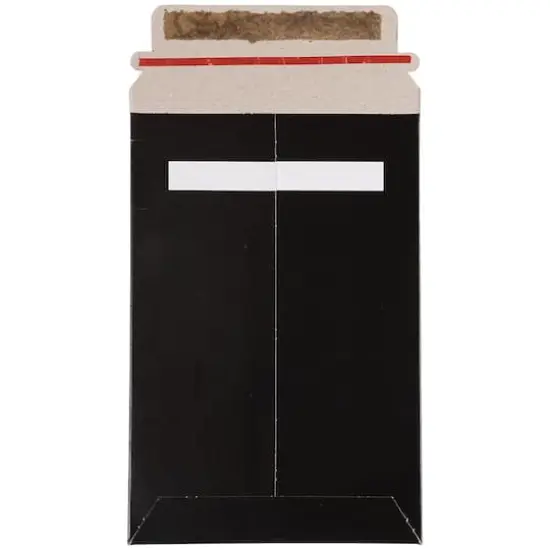 JAM Paper 6" x 9" Black Flat Photo Mailer Peel & Seal Closure Envelopes, 6ct. {4}