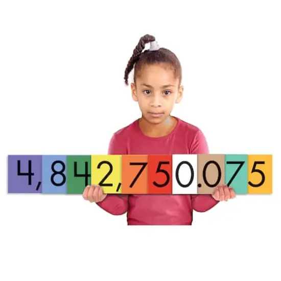 10-Value Decimals to Whole Numbers Place Value Cards Set {3}