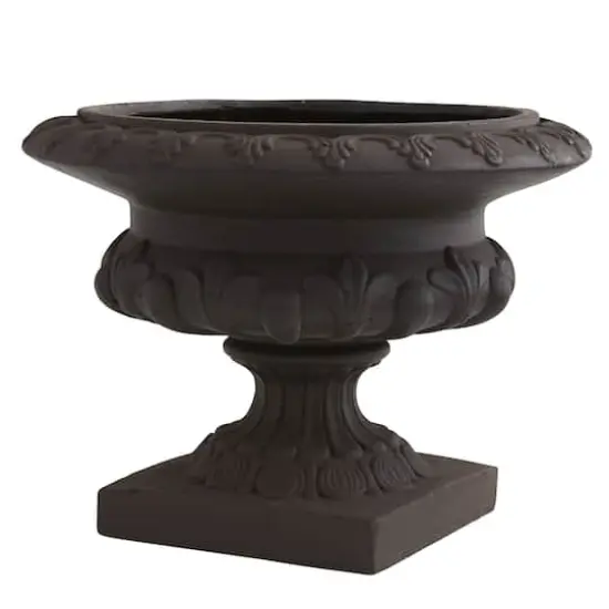 12.5" Iron-finish Decorative Urn {1}