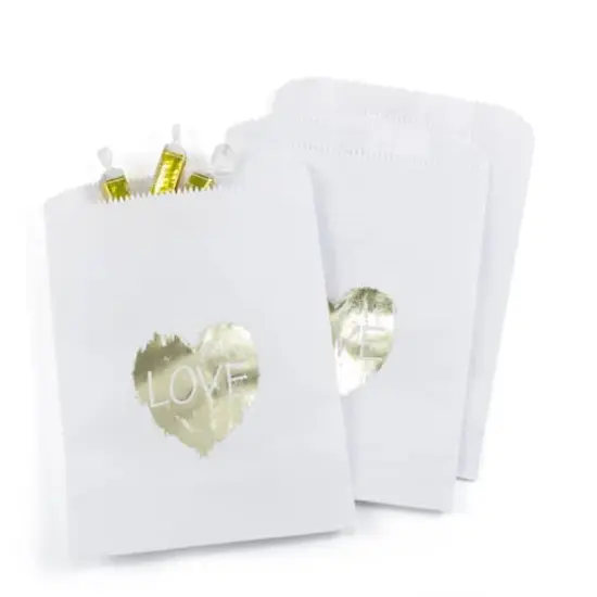 Hortense B. Hewitt Co. Brush of Love Treat Bags, White  {1}