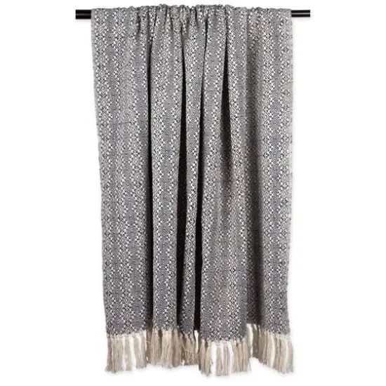 DII&reg; Navy Diamond Stitch Throw {6}