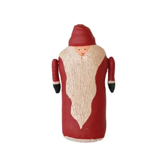 Hello Honey® 9" Red & Cream Tall Hand-Painted Canvas Santa {1}