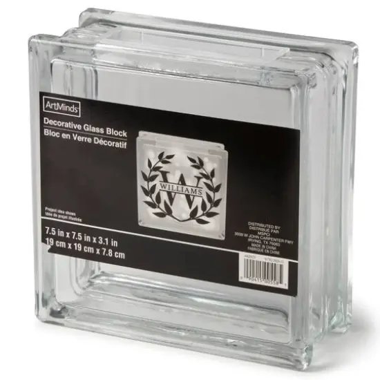 7.5" Decorative Glass Block by ArtMinds&reg; {9}