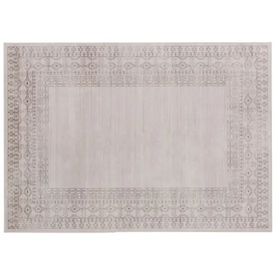 Taupe Geometric Border Print Washable Area Rug by Ashland&reg; {1}
