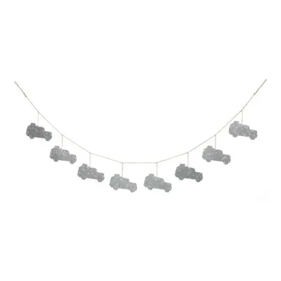 Glitzhome&reg; St. Patrick's Metal Trucks Garland {7}
