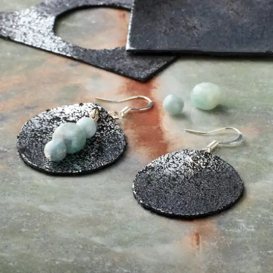 5" Black Square Leather Flats Mix by Bead Landing&trade; {3}