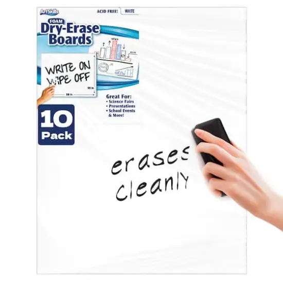 ArtSkills&reg; 10 Pack 22" x 28" Poster & Presentation Dry Erase Foam Board {1}
