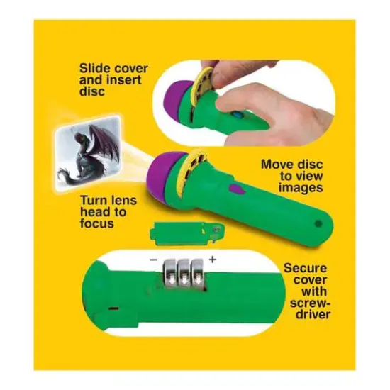 Brainstorm Toys Wizard & Dragon Children's Flashlight & Projector {5}