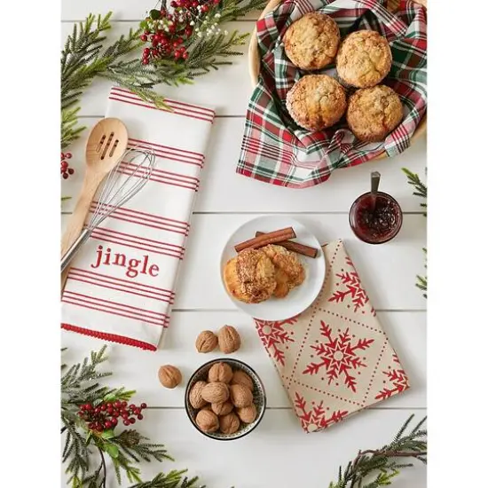 DII&reg; Assorted Jingle Dishtowel Set {10}