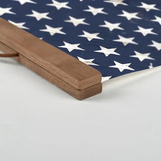 American Flag Pledge Teak Hanging Canvas {3}