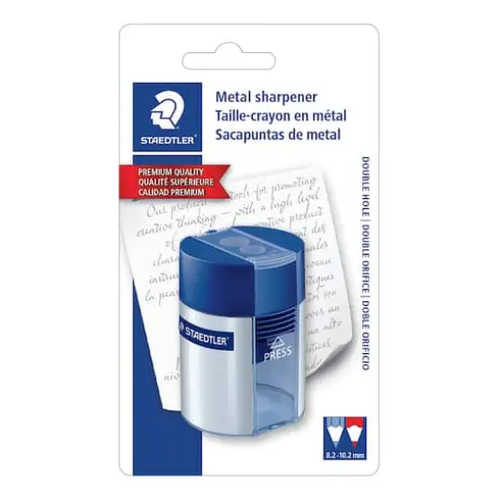 Staedtler&reg; Round Double-Hole Sharpener with Tub {3}