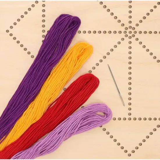 Leisure Arts&reg; Square Lotus Stitched String Art Shadow Box Kit {4}