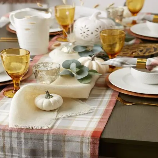 DII&reg; 72" Plaid Thanksgiving Cozy Picnic Table Runner {8}