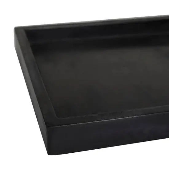 Modern Marble Tray with Raised Border Set Black {4}