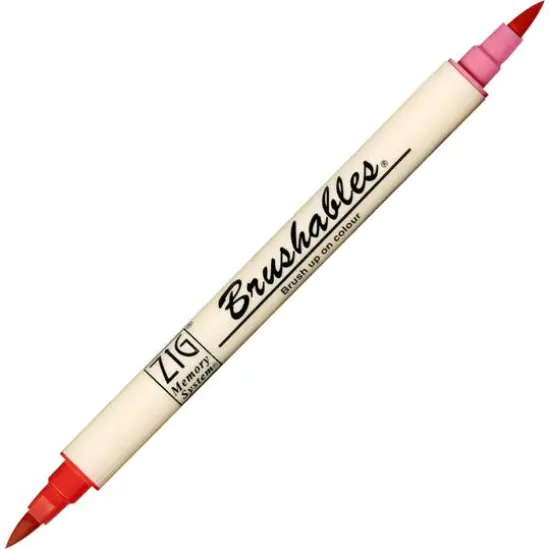 ZIG Memory System&reg; Brushables&reg; Dual-Tip Marker Pure Red {1}
