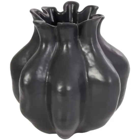 Black Abstract Tulip Shaped Vase Set {5}
