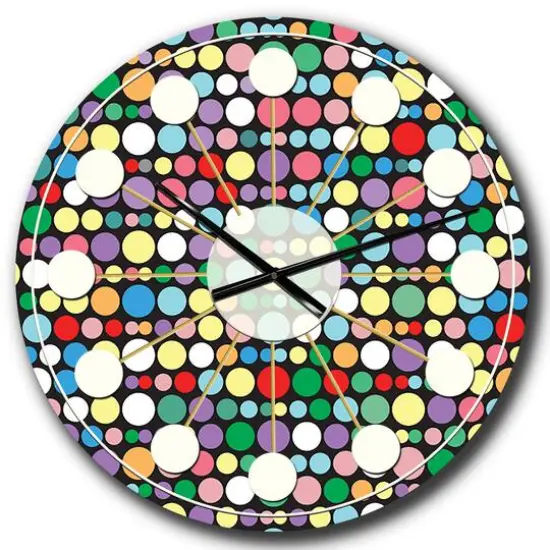Designart 'Retro Pattern Abstract Design Xii Mid-Century Modern Wall Clock {1}