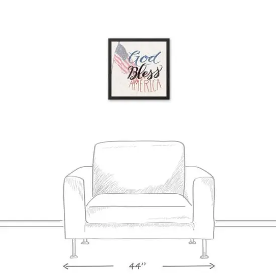 God Bless America Black Framed Canvas {5}