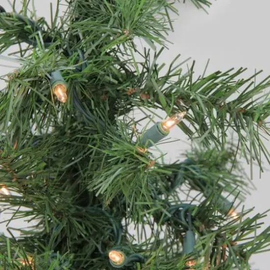 3ft. Pre-Lit Medium Woodland Alpine Artificial Christmas Tree, Clear Lights {4}