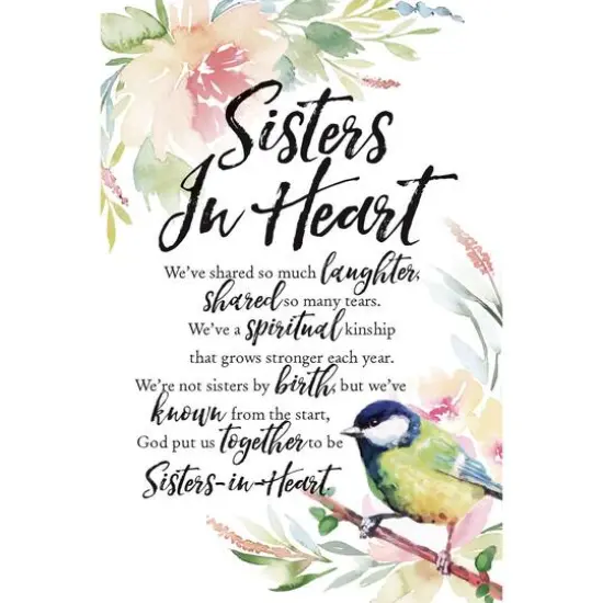 Sisters In Heart Woodland Grace Series Plaque with Easel {1}