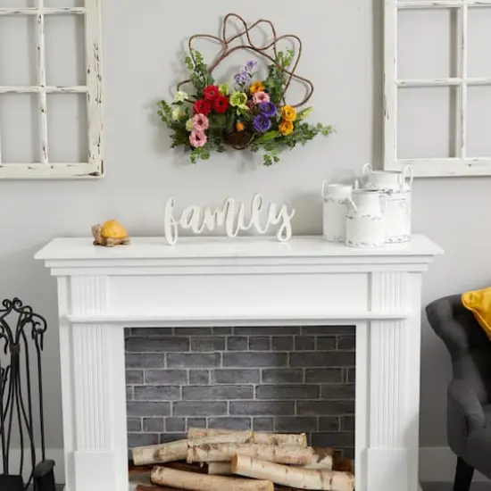 22&rdquo; Spring Floral Wreath {5}