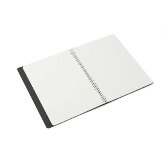 Fabriano&reg; EcoQua Plus A4 Lined Hidden Spiral-Bound Notebook Black {4}