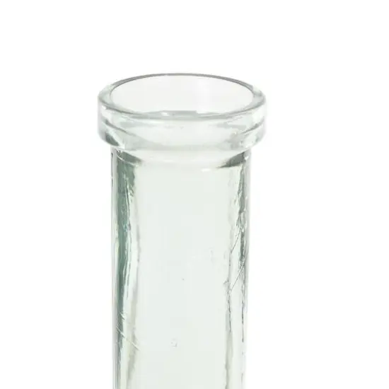 Teal Recycled Glass Handmade Tall Ombre Floor Vase {6}