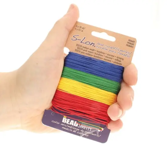 The Beadsmith&reg; S-Lon&reg; 0.5mm Mixed Color Bead Cord Primary Mix {7}
