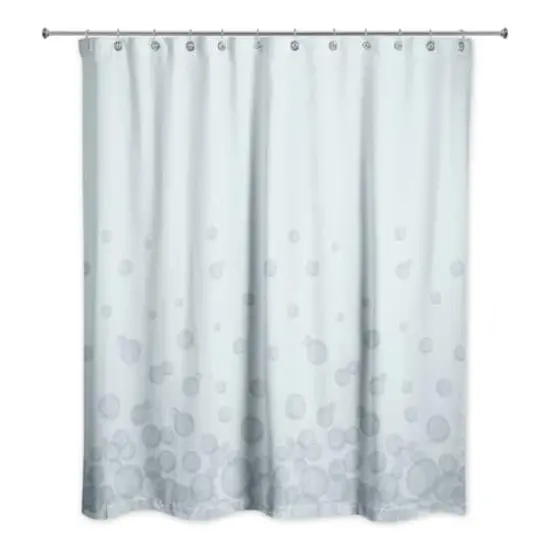 74" Bubbles Shower Curtain Blue {1}