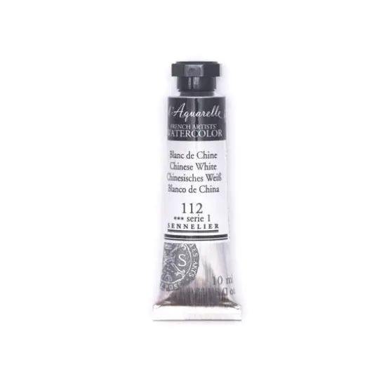 Sennelier French Artists' Watercolor, 10mL 112 Chinese White S1 {1}