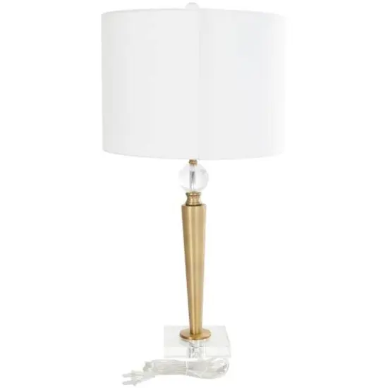 2ft. Gold Metal Inverted Cone Shaped Accent Lamp {15}