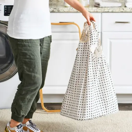 Household Essentials Krussh Bamboo X Frame Hamper (Cross) {3}