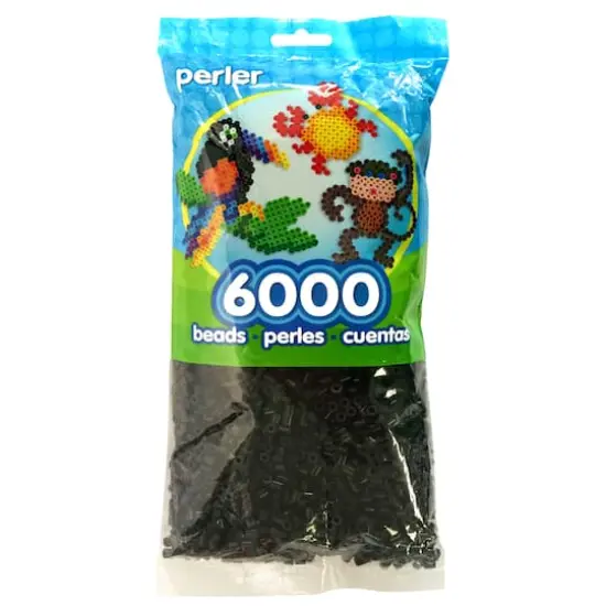  Perler&reg; Fused Beads 6000 Pack Black {4}