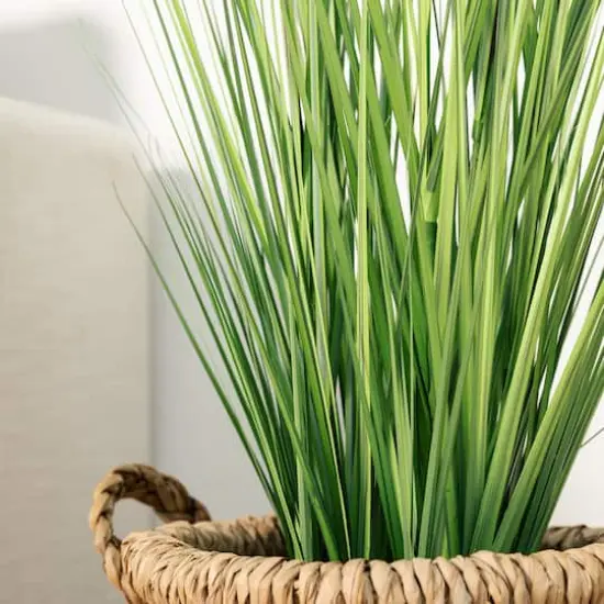 Glitzhome&reg; 3.25ft. Faux Onion Grass Plant in Pot {9}