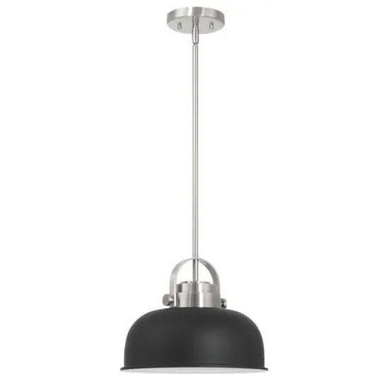 Hello Honey® Arte Black & Nickel Industrial Metal 2-Tone Ceiling Light {9}