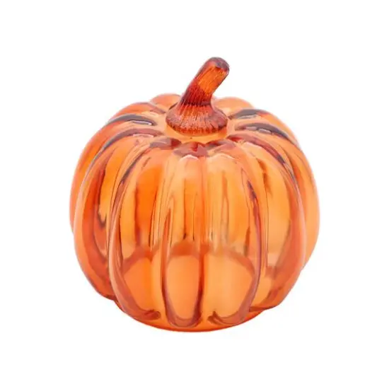 4.5" Glass Pumpkin Tabletop D&eacute;cor by Ashland&reg; Orange {3}