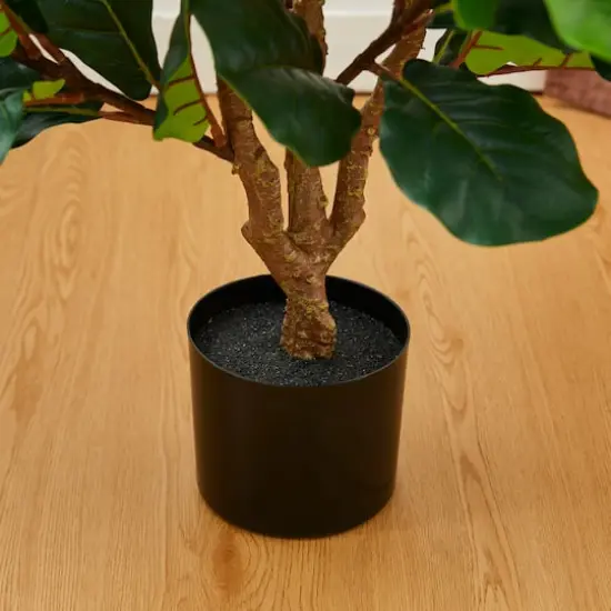 Glitzhome&reg; 3.5ft. Faux Fiddle Leaf Fig Tree in Pot {7}
