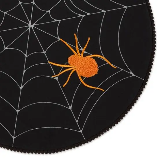 DII&reg; Spooky Spiderweb Embellished Round Placemats, 4ct. {3}
