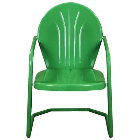34" Outdoor Retro Tulip Armchair Green {5}