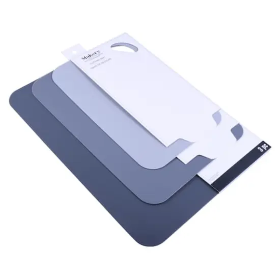 Mixed Blue 3 Piece Polypropylene Cutting Mat Set by Makery&reg; {5}