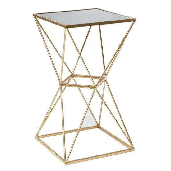 16" Glam Metal Accent Table {1}