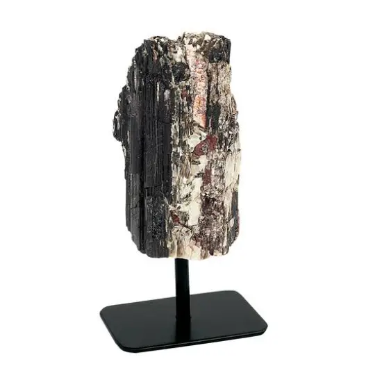 Black Tourmaline on metal Stand {1}