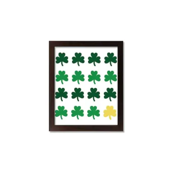 Shamrock Gold 11" x 14" Black Framed Print Under Plexiglass {1}