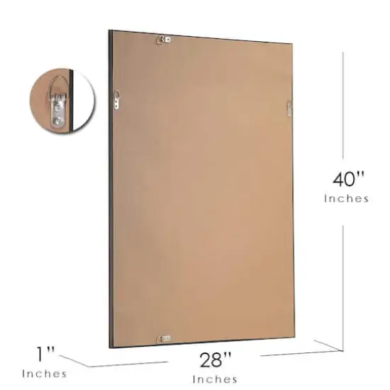 Head West Brushed Nickel Framed Wall Mirror - 40" x 28" {8}