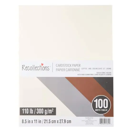 Coffee & Cream 8.5" x 11" Cardstock Paper by Recollections&trade;, 100 Sheets {1}