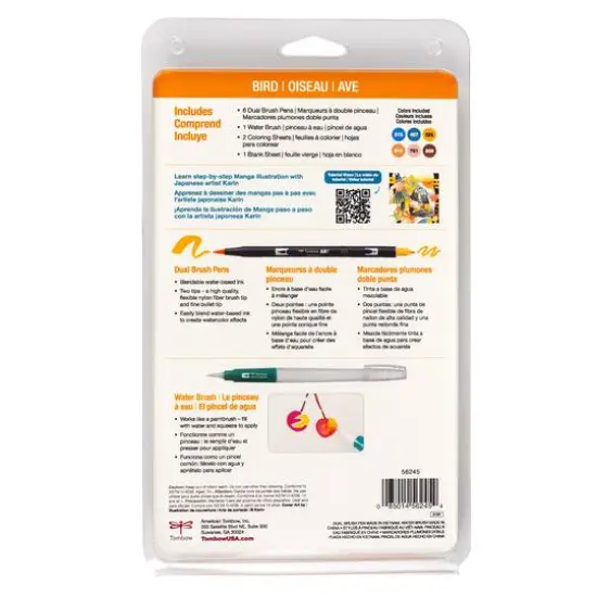 Tombow Bird Manga Illustration Dual Brush Pen Art Set {12}