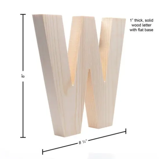 Hampton Art&trade; 8" Chunky Wood Letter {5}
